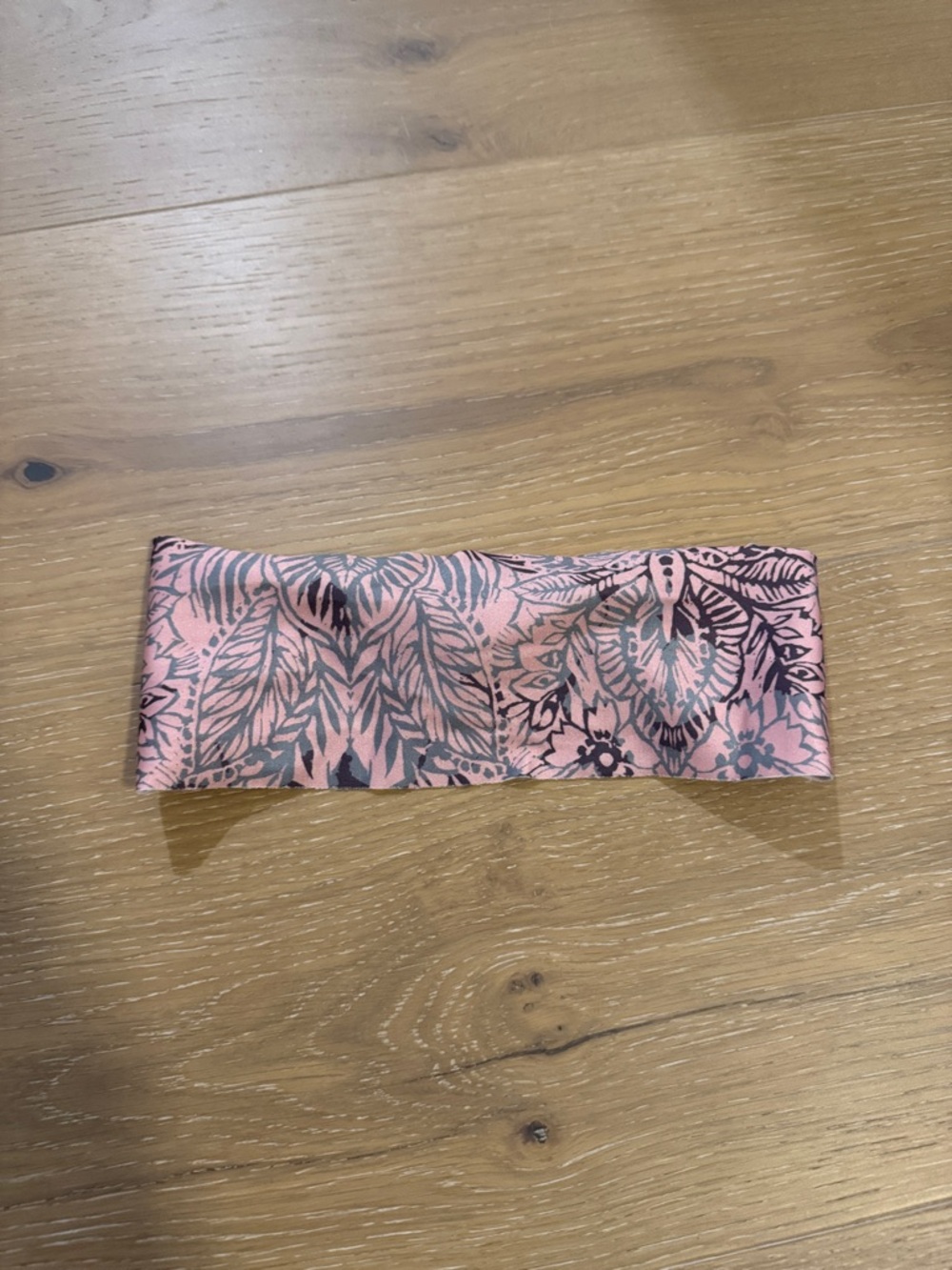 Pink Floral Print Wide Headband
